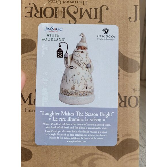 Jim Shore laughter makes the season bright enesco white Woodland figure - Picture 3 of 5